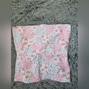 Hollister Pink Floral Crop Top